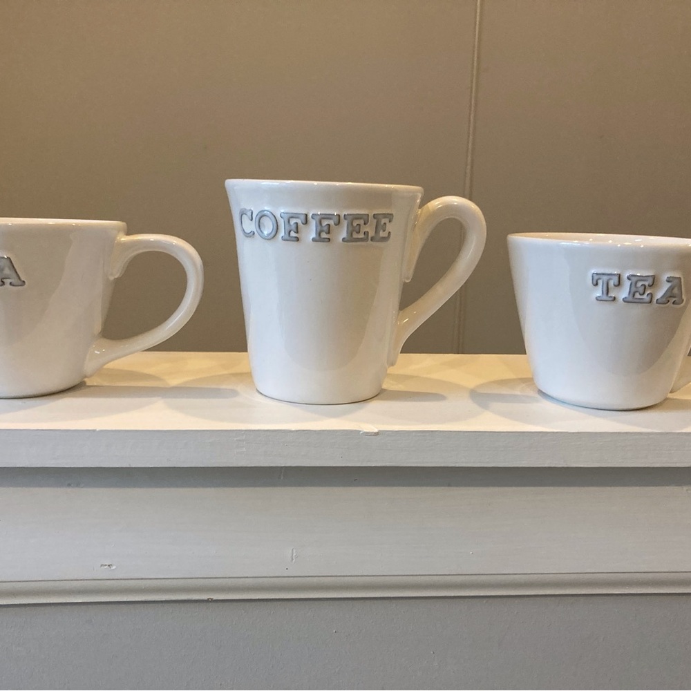 White Ceramic Coffee Tea Mugs